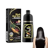 Natürliche Pflanzenfarbe Haarfärbe-Shampoo 100ml, Black Hair Dye Shampoo, Graue Haare 3 in 1 Für Graue Haare, Abdeckung Haarfarbe Für Männer Und Frauen
