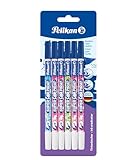 Pelikan Super Pirat, Tintenkiller zum Löschen und Überschreiben, Strichstärken F (fein) + B (breit), 6 Stück