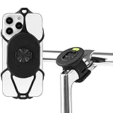 BONE 360 Grad Drehbare Abnehmbare Handyhalterung Fahrrad für Vorbau Lenker, Universaler Verstellbar Handy Fahrradhalterung für iPhone Smartphone 4,7-7,2 Zoll - Bike Tie Connect Kit 2