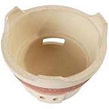 SEWACC Holzkohlegrill Lehmgrillofen Klein Braun Tragbarer Grillofen für Outdoor Camping Kochen und Grillen