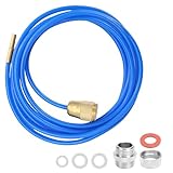 TYBYBB Hochdruck Rohrreiniger, Rohrreinigungsschlauch für Wasserhahn 3 Meter Länge, Abflussreiniger Schlauch mit Messingdüse und Dichtungen für M22 M24 und 1/2 Zoll Rohre, Blau