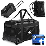 BEN NEVIS Reisetasche mit Rollen – 3in1 Tasche Trolley & Rucksack [Groß 80L - 3,4kg] Travel Bag Reisekoffer Duffle Bag Sporttasche Rollkoffer Koffer |Für Reise Urlaub Outdoor Sport | Damen und Herren