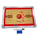 Basketball Boardmarker mit Marker und Schwamm, Basketball Taktikboard für Schulen, mit Aluminiumlegierungsrahmen, Inklusive Aufbewahrungstasche, Praktisches Trainingszubehör