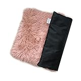 Hundebett Haustier Hundebett Isomatte Katzenbetten für Hundeunterlage Winter Warme Haustierdecke Große Mittlere Hundekissen Haustierbett (Farbe: Rosa, Größe: 100 x 70 cm)