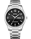 CIVO Uhren Herren Edelstahl Armbanduhr: Silber Herrenuhr Analog Quarz - Datum Männer Uhr Wasserdicht Leuchtend Business Geschenke