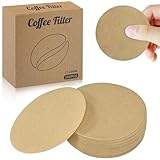 Wosyoodo 600 PCS Rund Kaffee Filterpapier, 64 mm Ungebleicht Einweg-Papierfilter kompatibel mit vielzahl Kaffeekocher, Sicher & Gesund, Keine Reinigung