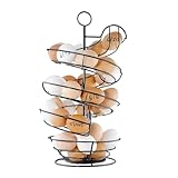 Zwpontia Eierspenderregal – Metall-Arbeitsplatten-Halter für frische Eier, großes Fassungsvermögen, Küchenspender, Aufbewahrungsregal für Obst, Zuhause, Wohnheim, Theke