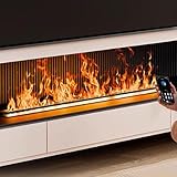 Elektrischer Wandkamin mit intelligenter WLAN-App-Steuerung, einstellbaren Flammenfarben und Fernbedienung für moderne Heizung zu Hause