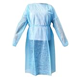 10 Stk PP Schutzkittel Einweg, OP Kittel Blau 125x150cm, Krankenkittel 23g, Einweg Kittel, PP-Vlieskittel, Patientenkittel, Einmalkittel, OP Kittel, Schutzkittel, Einwegkittel