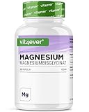 vit4ever Magnesiumbisglycinat - 365 Kapseln - Premium: Chelatiertes Magnesium - 155 mg elementares Magnesium pro Kapsel - Laborgeprüft - Vegan - Hochdosiert