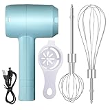 Elektrischer Handrührer, elektrischer Handaufschäumer, tragbarer Mixer, leichter und persönlicher Handmixer, tragbarer Handmixer, kompakter und leistungsstarker Mixer, Küchenutensilien für