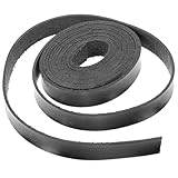 GARIOUANS PU Lederband Schwarz Flaches Kunstlederband für DIY Basteln Langlebiger Vielseitiger Lederriemen für Schmuck Gürtel Armbänder Taschen und Handwerksprojekte