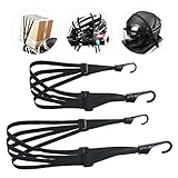 URAQT Fahrrad Spanngurt Elastische, 2 PCS Gepäckgurt Spannseile mit Haken Gepäckträger Fahrradgurt Verstellbarer Gepäckspanner für Radfahren Motorrad Fixieren von Helm Gepäck Umhängetasche