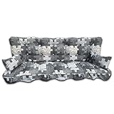 Adlatus-Kühnemuth Polsterauflage Hollywoodschaukel 180x50 Modell 154 modernes Design in grau Gemustert