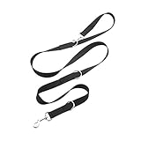Hundeleine Schiffstau Traktionshund Big Rope Pet Rope Dog Teleskopische hochelastische Traktionsgürtelkette Heimtierbedarf Braune Lederleine (2-Black, One Size)