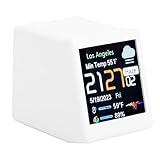 Sxhlseller WiFi Uhr mit LCD Display, DIY Programmier Digitaluhr, Aktien Krypto Ticker Anzeige mit Kalender, Temperatur, Wettervorhersage für Heimbüro Schreibtischdekoration, WiFi Clock