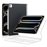 pitaka Hülle für iPad Pro 13 Zoll 2024 M4 100% Kompatibel mit Magic Keyboard Magnetische Schutzhülle für iPad Pro 13 Zoll 7. Gen aus Aramidfaser Ultradünne iPad Hülle Schwarz/Grau