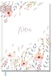 Notizbuch A5 liniert 'Sweet Flowers' von Trendstuff by Häfft - 124 Seiten, 62 Blatt - ideal als Tagebuch, Bullet Journal, Ideenbuch, Schreibheft - nachhaltig & klimafreundlich