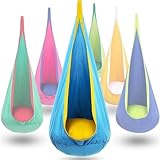 Nestschaukel, Hängeschaukel, Für & Erwachsene, Verstellbar, Draußen(Blue 2)