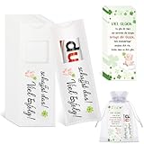 MOTONG 15 Stück Du schaffst das! Viel Erfolg! Gastgeschenk für Schokolade Verpackung, Kompatibel mit Duplo, Kreative Geschenke für Freunde, Kollegen, Familie, Partner (Weiß)