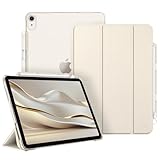 Fintie Hülle für iPad Air 11 Zoll M2, iPad Air 6 2024 Hülle, iPad Air 5 2022/ iPad Air 4 2020 10.9 Zoll mit Stifthalter, ultradünne leichte Schutzhülle Case mit transparenter Rückseite, Starlight