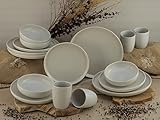 CREATABLE 23863, Serie Uno Lava Stone offwhite, Kombiservice 16 teilig