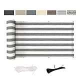 Amcerd Sichtschutz Balkon 95x250cm, Blickdichte Balkonumspannung,Wasserabweisend Sonnenschutz in div. Größen & Farben