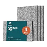 shinfly Filzgleiter Selbstklebend 4 Stück - Möbelgleiter Filz Selbstklebend 5mm Dicke, Filzgleiter für Stühle Möbel Fußboden Stuhlbein