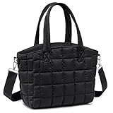 LOIDOU Lunch Box für Frauen Mädchen isoliert Lunch Bag Large Lunch Tote Bag Cute Lunchbox Kühltasche für Arbeit Reisen Picknick (Schwarz)