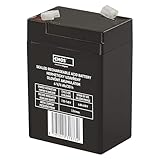 EMOS - Wartungsfreier Bleiakku - 6V 4Ah - AGM Batterie - Faston 4,7mm Anschluss - Für Notbeleuchtung - 70x47x101 mm
