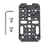 Denash Kamera-Käseplatten-Verlängerung, Käseplatten-Kamera-Umschaltplatte mit 1/4-20 3/8-16 Gewinden, Kaltschuhhalterung für Stativzubehör