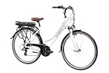 F.lli Schiano E-Ride, E Bike Trekking 28 Zoll, 36V 10.4Ah Abnehmbarer Akku, Motor 250W 40Nm, Trekking EBike für Herren/Damen, Weiss