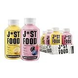 J*ST FOOD Fruity Bundle Trinkmahlzeit – 6×500ml Banana & Berry – 34g Protein, 26 Vitamine & Mineralstoffe, Zuckerfrei, Laktosefrei, Vollwertige Mahlzeit