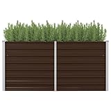 BOWEKAM Home & Garden - Hochbeet Braun 160x80x77 cm Stahl verzinkt Möbel Wahl