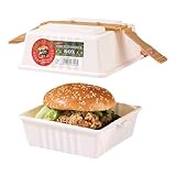 Sandwich-Aufbewahrungsbox, Burger-Behälter mit Deckel, Hamburger-Lunch-Box | vielseitige Brotdose mit sofortiger Öffnung, wiederverwendbar für Party-Snacks