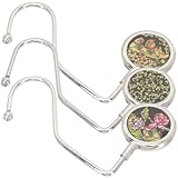 HOMSFOU 3 Stück Handtaschenhalter für Tisch Rutschfester Taschenhaken aus Metall Schmaler Schreibtischhaken mit Hoher Tragfähigkeit Tasche und Geldbörse Sicher Aufbewahren Multifunktion