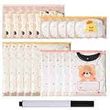 DIFLAX 20 Stück Baby Beutel für Neugeborene mit 1 Stift Baby Erstausstattung für Neugeborene Krankenhaus Kleidersack für Kinder Geschenke für Geburt Organizer für Kindergarten (4 Größen)