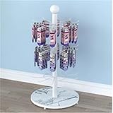 Drehbarer Verkaufsständer aus Metall, rund, Aufbewahrungsregal für Socken, Snacks, Schmuck, Schlüsselanhänger, Hüte, Socken, Spielzeug, Regal für Bekleidungsgeschäfte, 3/4/5/6 Ebenen (Weiß,