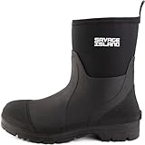 Savage Island Arran Kurze Neopren-Gummistiefel – Isolierte, warme in Schwarz und Grün