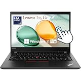 Lenovo Thinkpad T14 Gen 2 Touchscreen Laptop, 14' FHD Business Notebook, Intel Core i5-1145G7, 16GB DDR4 RAM, 512GB SSD, QWERTY Tastatur, Windows 11 Pro (Generalüberholt)