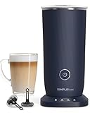 SIMPLETASTE Milchaufschäumer Elektrisch 4-in-1, Heißer & kalter Milchschaum, Milch erwärmen & Kakao, Antihaftbeschichtung, Automatische Abschaltung, Leise & BPA-frei, für Cappuccino & Latte Dunkelblau