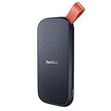 SanDisk Portable SSD 1 TB (externe Festplatte mit SSD Technologie 2,5 Zoll, 520 MB/s Übertragungsraten, robustes Laufwerk, robuste Befestigungsschlaufe aus strapazierfähigem Gummi) grau