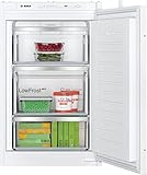 Bosch GIV21VSE0 Serie 4 Einbau-Gefrierschrank, 87,4 x 54,1 cm Nische, 87 L, Schleppscharnier, Made in Germany, LowFrost seltener abtauen, BigBox Platz für großes Gefriergut