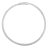 FindChic Damen Kette Edelstahl Einfache Schlangenknochen Kette Halskette für Frauen Charm Choker Kettelänge 45cm Silber Tägliches Tragen Schmuck
