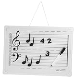 CLISPEED Musik notations whiteboard mit Abwischbarer Schreibtafel und Magnetischen Notenstickern Wiederverwendbares Übungs Lehrmittel für Musikunterricht Zuhause und Schule Leicht und