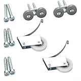 2 Pack Schiebetür-Rollen für Kleiderschrank, Nylon-Umlenkrolle für leisen Betrieb, Eisenbasis mit Galvanik, Schiebetür-Komponenten