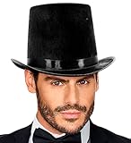 24costumes Zylinder aus Filz – Unisex Hut für Damen und Herren (Größe 58-60) – Perfekt für Karneval, Fasching & Halloween (1)