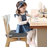 QGGTQG SitzerhöHung Stuhl Kind, PU Sitzerhöhung Zerlegbar Sitzerhöhung Kleinkind Tragbare Esszimmerstuhl ErhöHen Pad Rutschfeste StuhlerhöHung mit 2 Gurte Sicherheitsschnalle