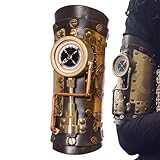 Steampunk-Armschienen – PU-Ledermaterial, Metallakzent-Design, verstellbarer Riemen, Steampunk-Zubehör, perfektes Kostüm-Outfit, Cosplay, Halloween-Zubehör