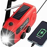 Aufziehbares Solarradio, Notfallradio, tragbares Notfall-Solarradio, 2000 mAh wiederaufladbare Powerbank, SOS-Alarm, USB-Telefon-Ladegerät, Notfall-Nutzung für die